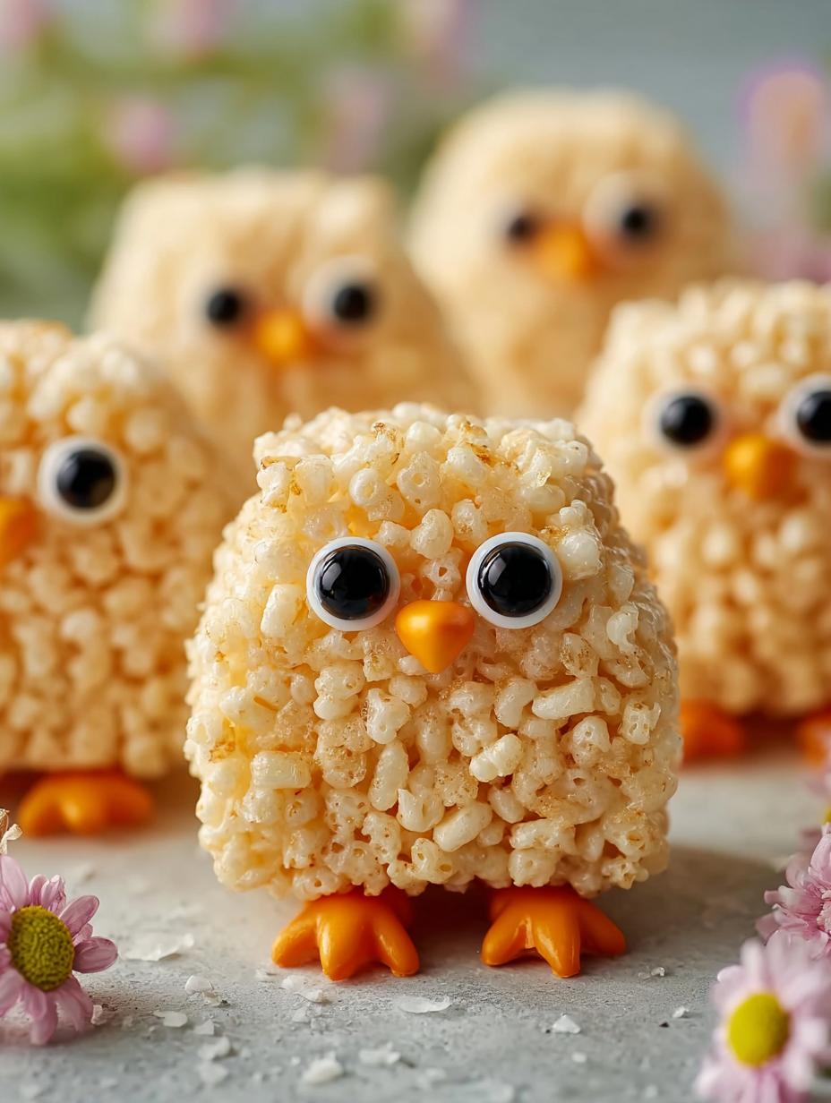 Rice Krispie Easter Chicks: 5 Cute Treats to Make - Rice Krispie Easter Chicks - additional detail