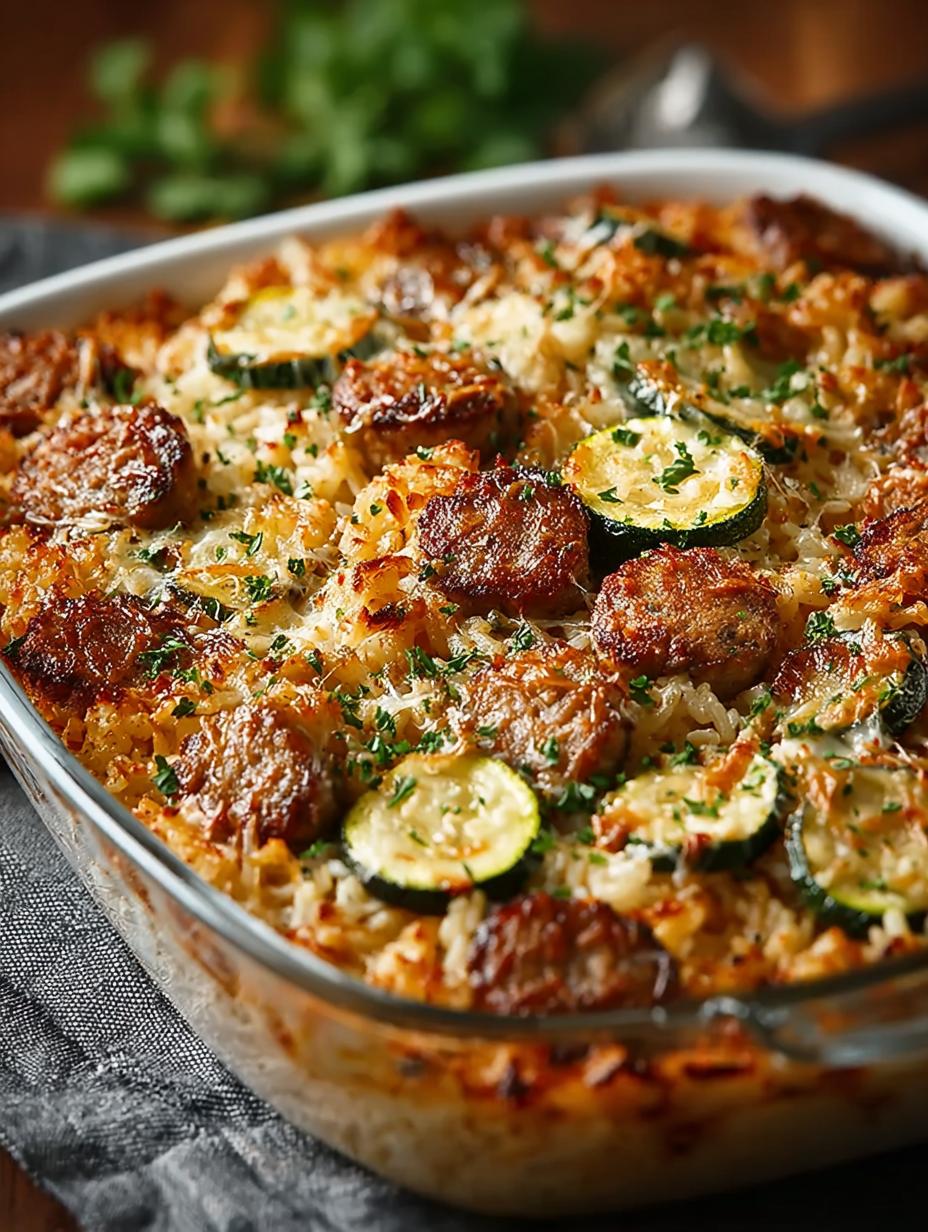 Sausage Zucchini Rice Casserole