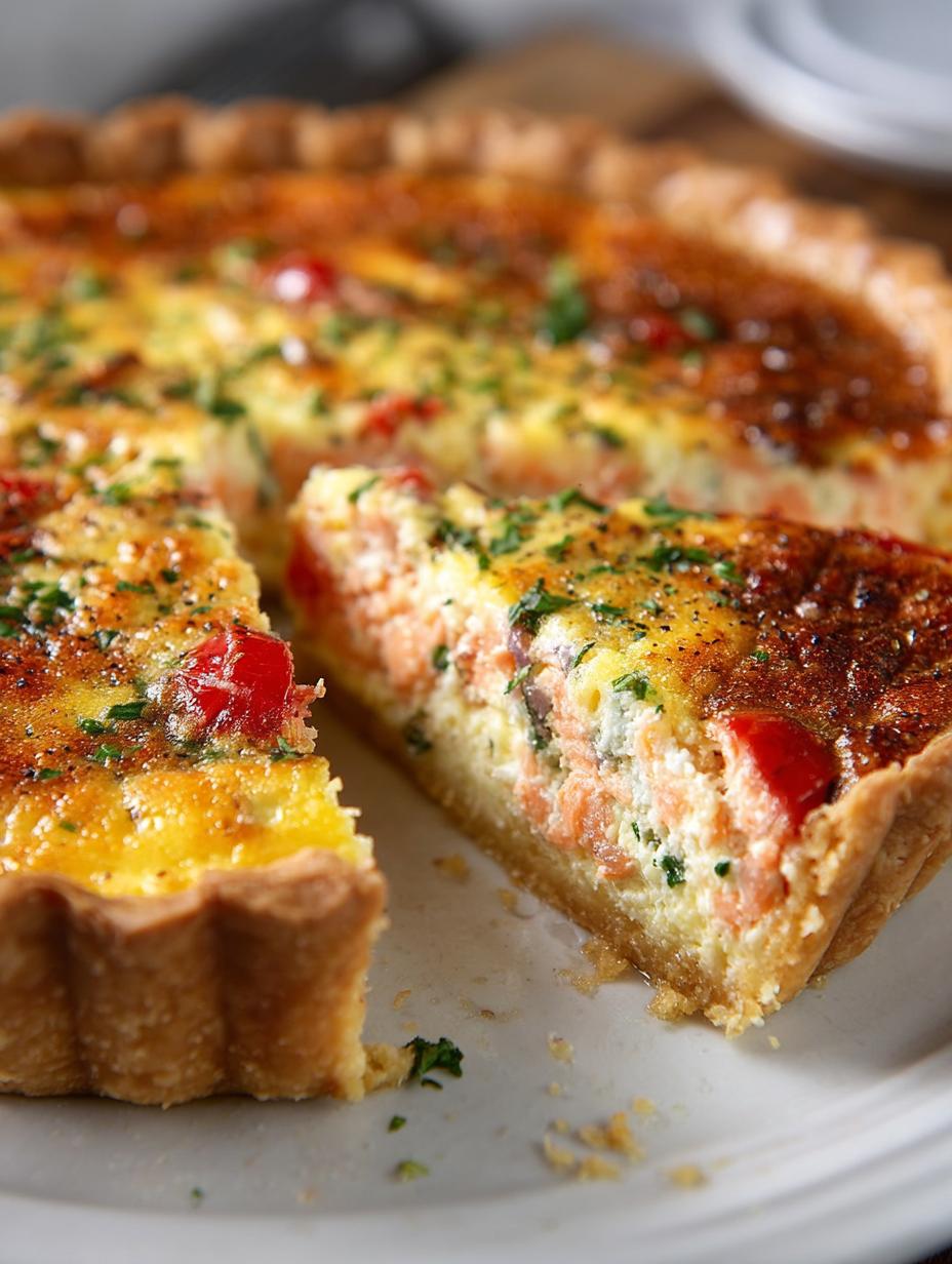 Smoked Salmon Quiche with 7 Irresistible Flavors 6 Smoked Salmon Quiche with 7 Irresistible Flavors - Smoked Salmon Quiche with - additional detail