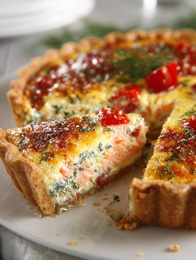 Home 8 Smoked Salmon Quiche with