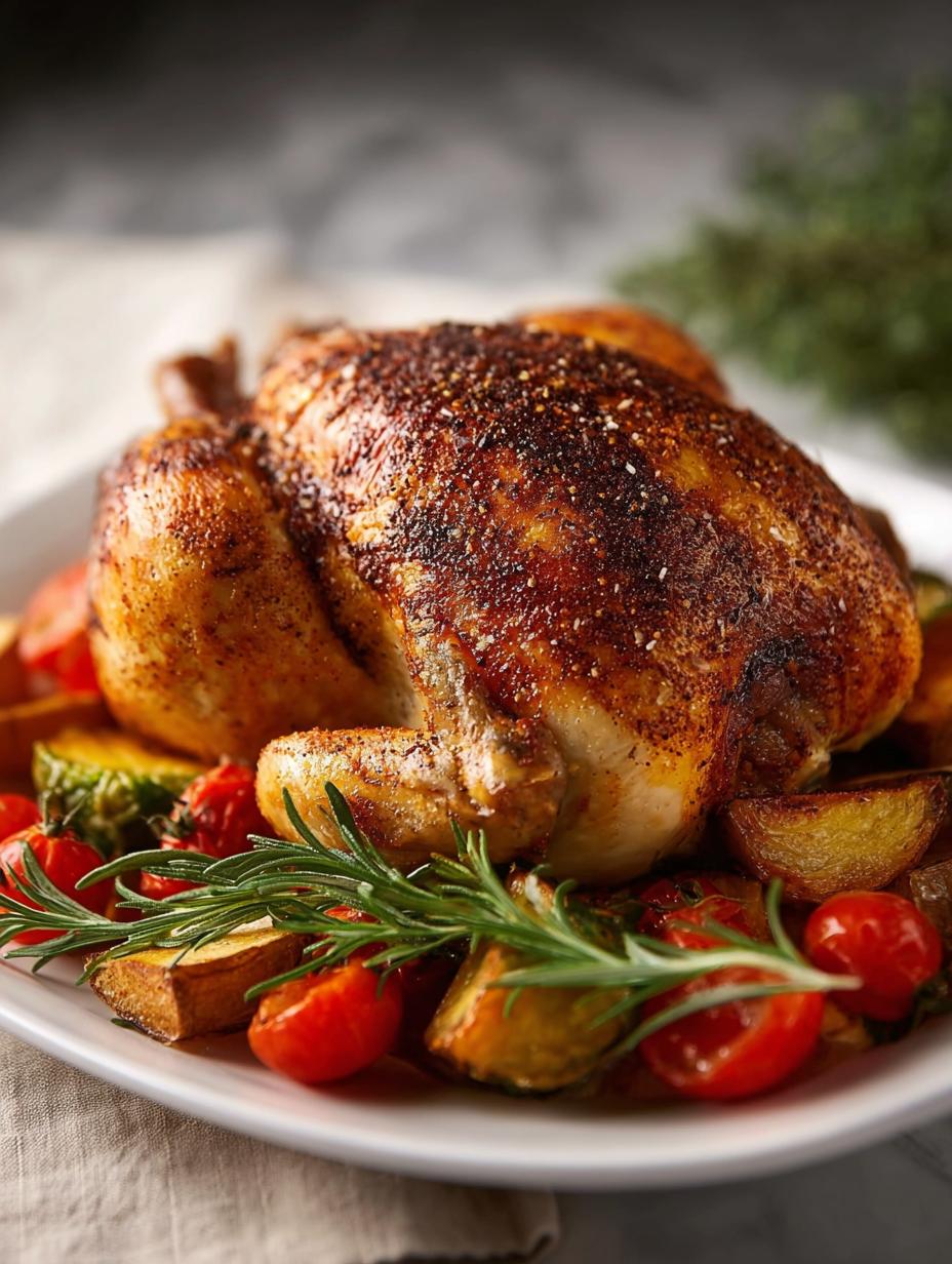 Smoked Whole Chicken with 7 Savory Seasonings - Smoked Whole Chicken with - main visual representation