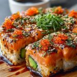 Spicy Salmon Sushi Bake