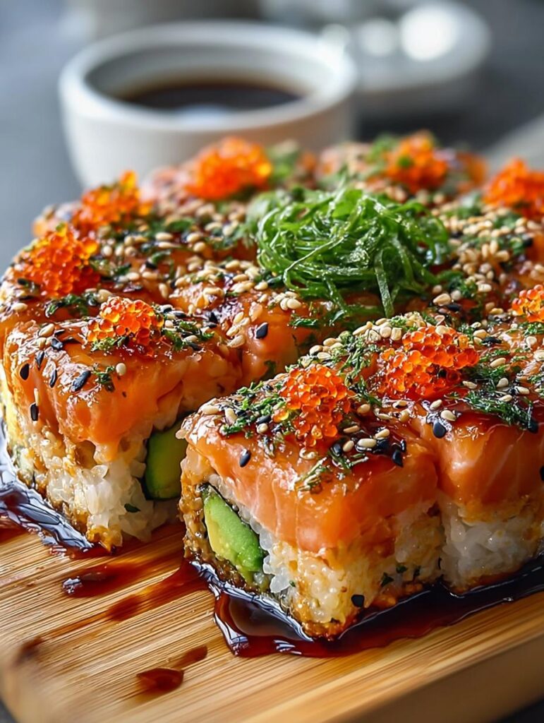 Spicy Salmon Sushi Bake