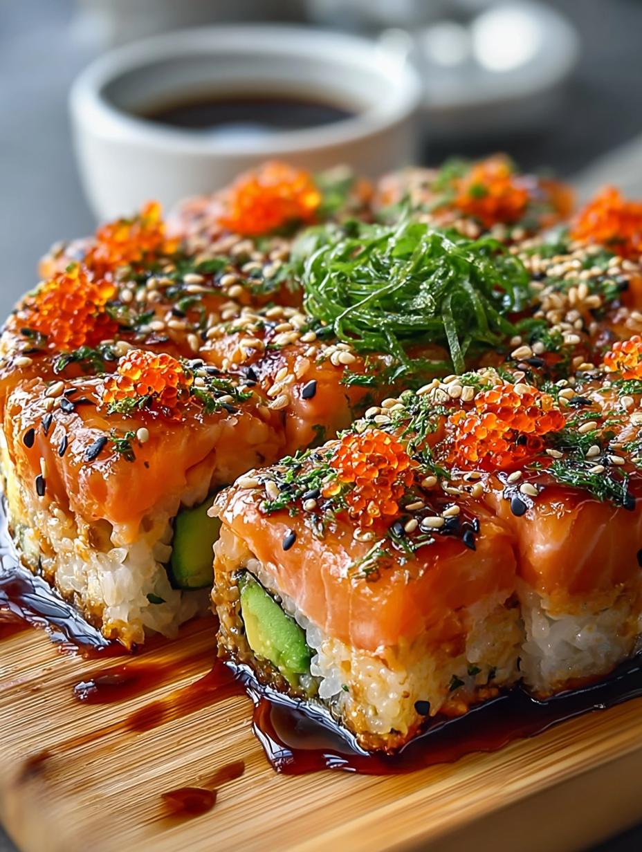 Spicy Salmon Sushi Bake