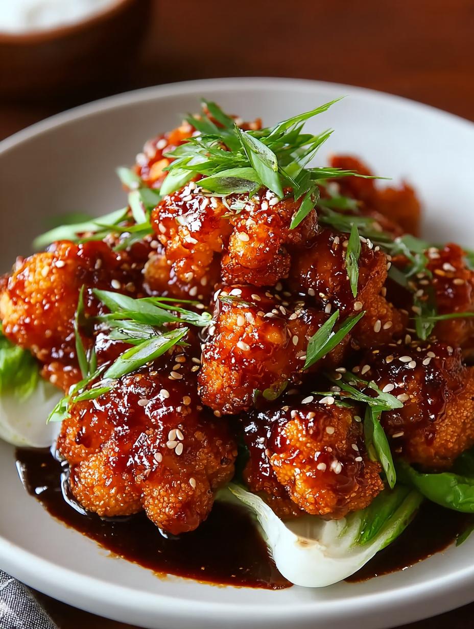 Sticky Crispy Sesame Cauliflower