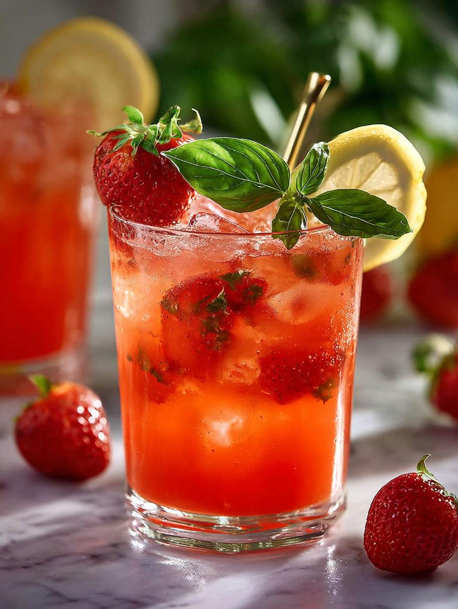 Strawberry Basil Lemonade: 5 Refreshing Sips to Enjoy - Strawberry Basil Lemonade - main visual representation