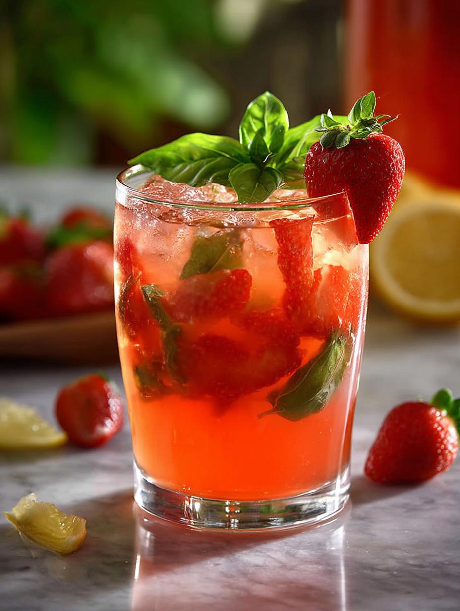 Strawberry Basil Lemonade: 5 Refreshing Sips to Enjoy - Strawberry Basil Lemonade - additional detail