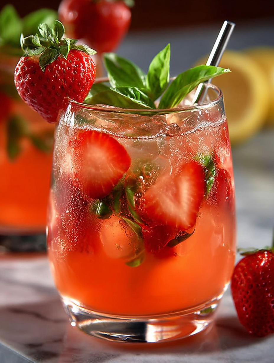 Strawberry Basil Lemonade