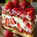 Strawberry Earthquake Cake