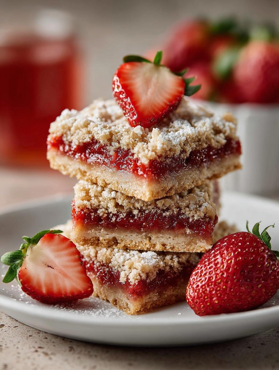 Strawberry Oatmeal Bars