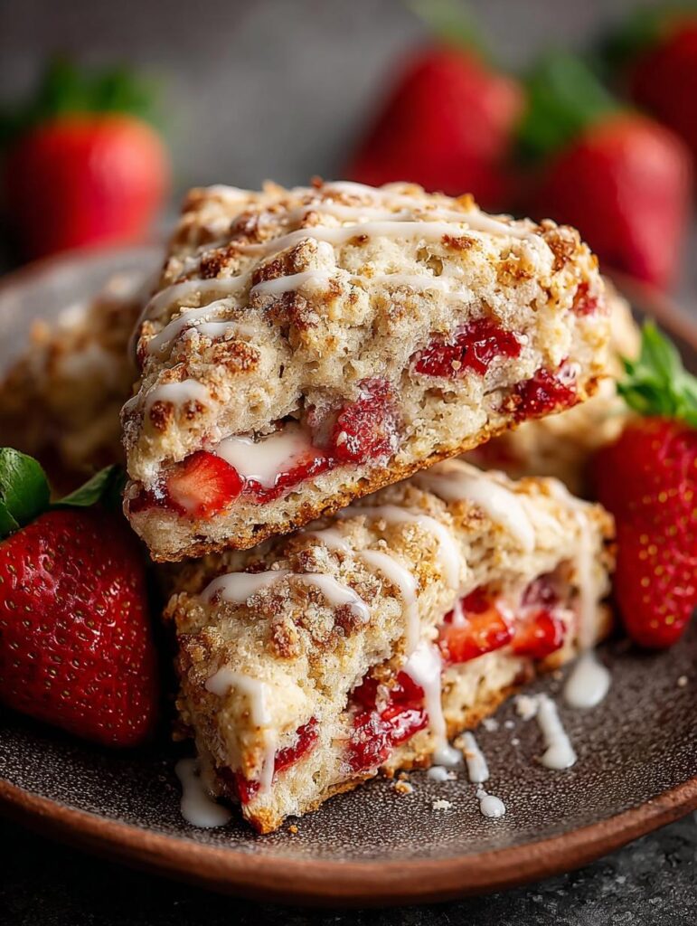 Strawberry Scones with Streusel