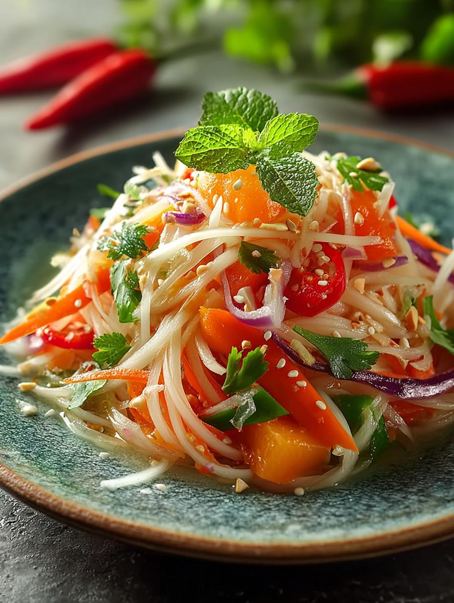 Thai Papaya Salad: 7 Spicy Secrets to Delight You - Thai Papaya Salad - additional detail