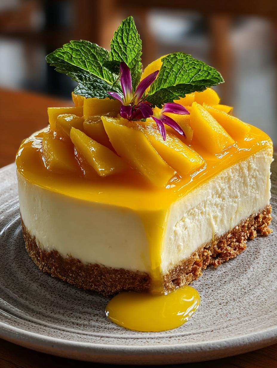 Tropical Mango Cheesecake For a Delightful Summer Treat - Tropical Mango Cheesecake For - main visual representation