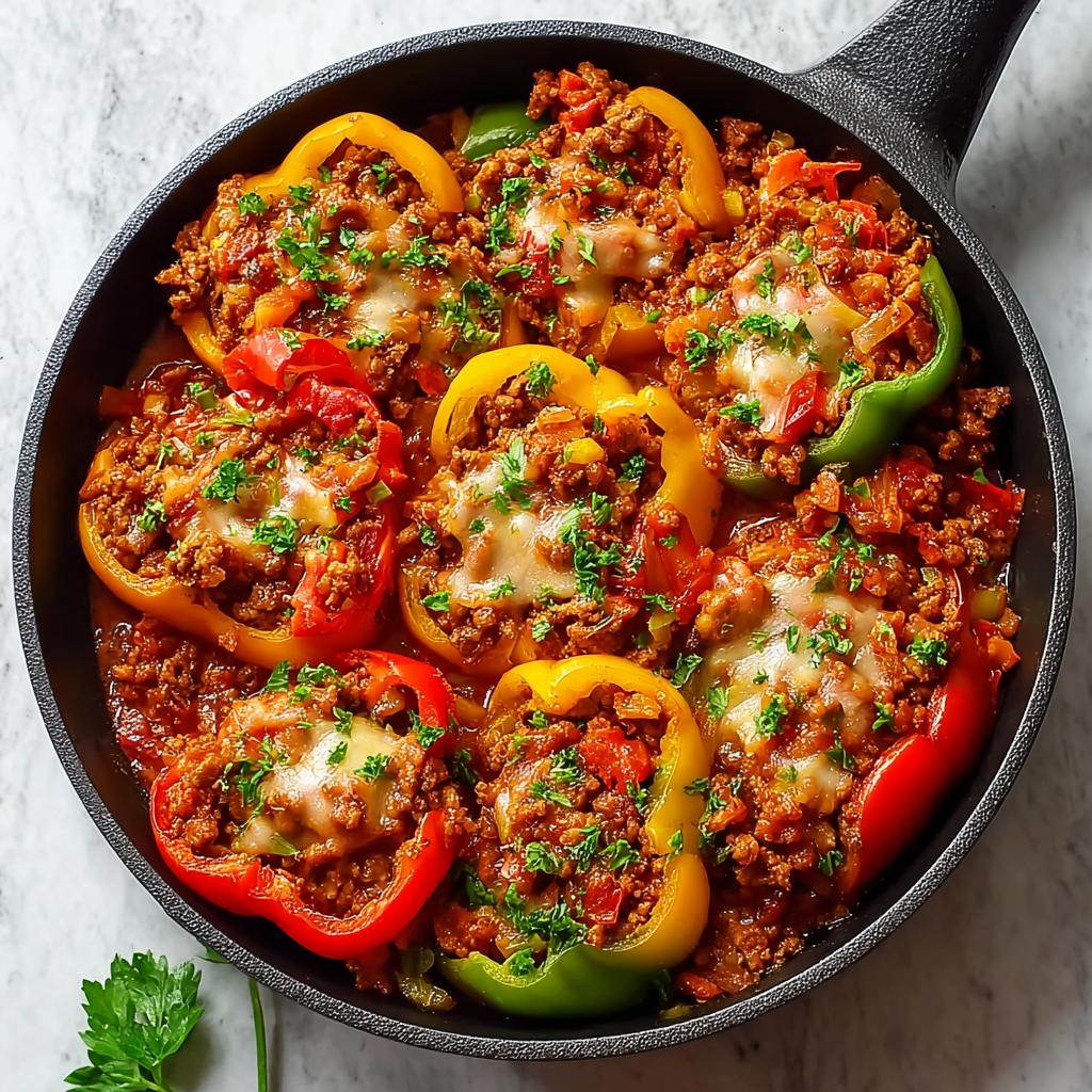 Unstuffedpepper skillet: 5-Minute Comfort Dish - Unstuffedpepperskillet - main visual representation