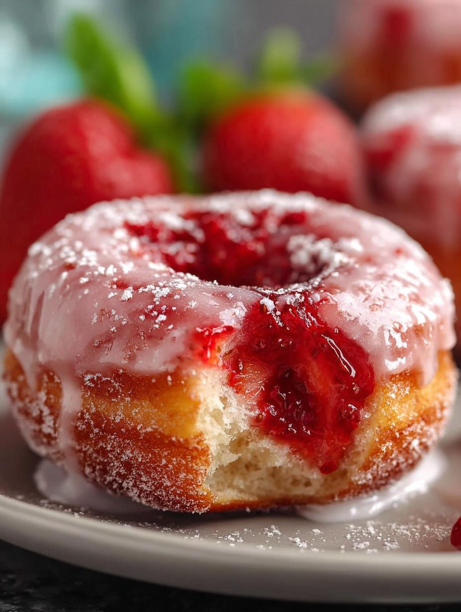Valentines Day Strawberry Donuts for Sweet Lovers - Valentines Day Strawberry Donuts - additional detail