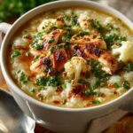 Warming Cauliflower Chicken Soup