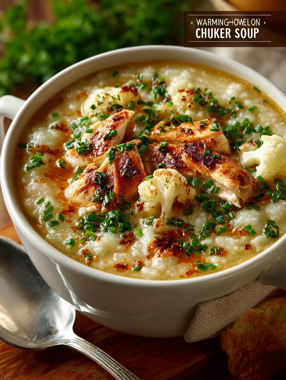 Warming Cauliflower Chicken Soup
