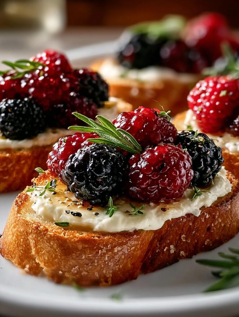 Berry Cheese Crostini