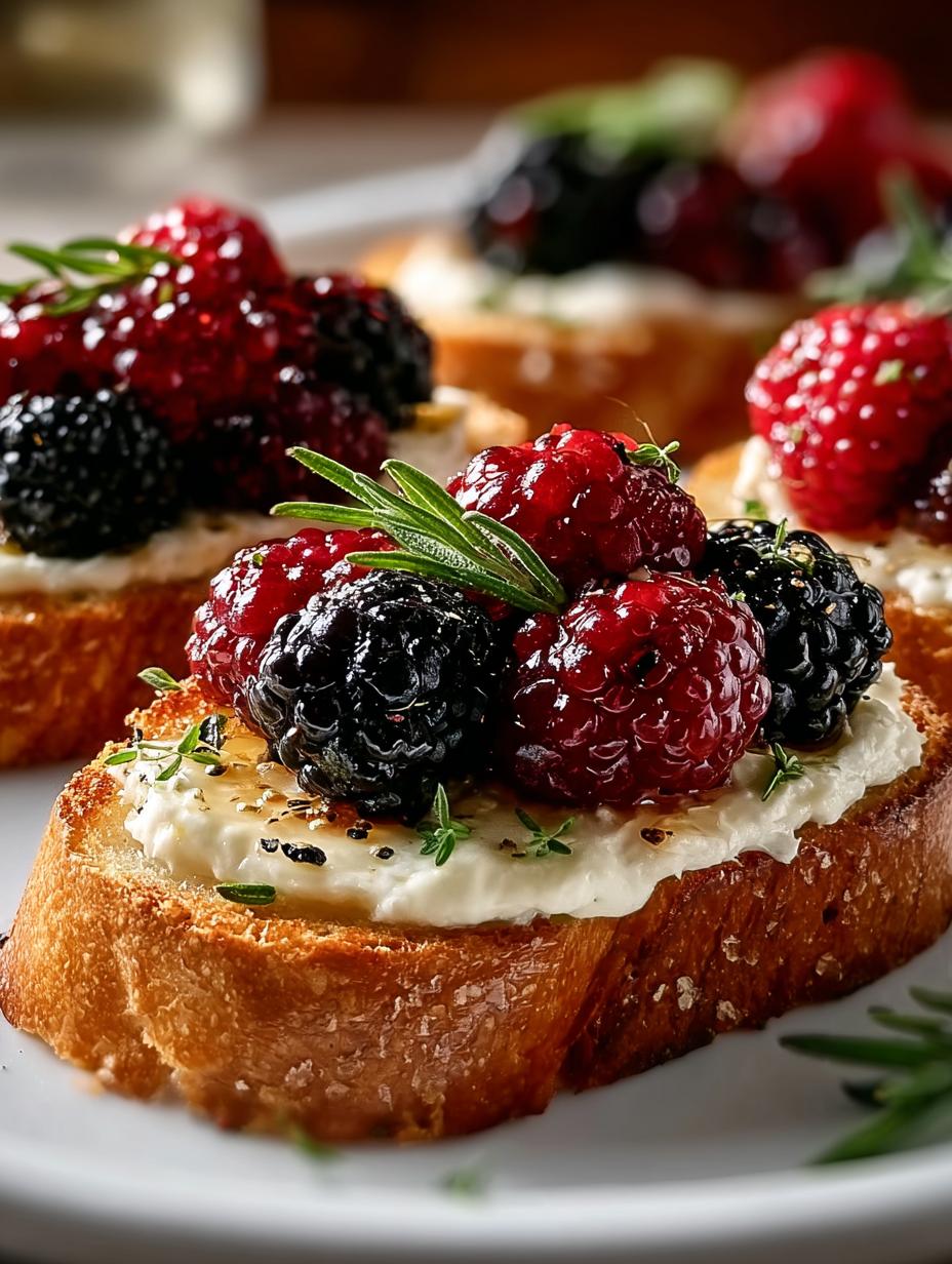 Berry Cheese Crostini