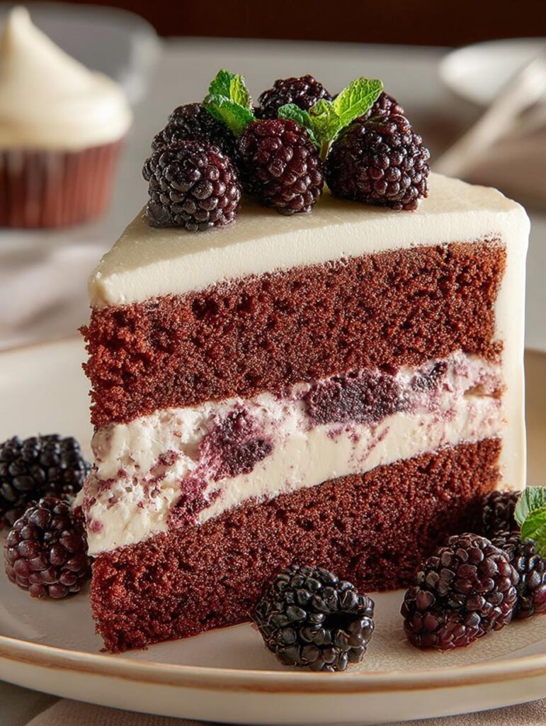 Blackberry Velvet Cake