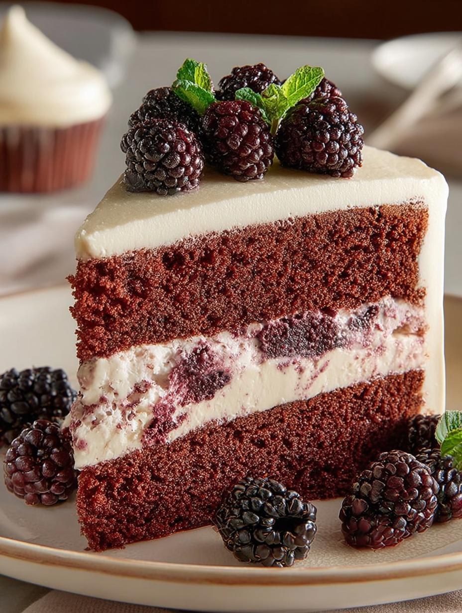 Blackberry Velvet Cake