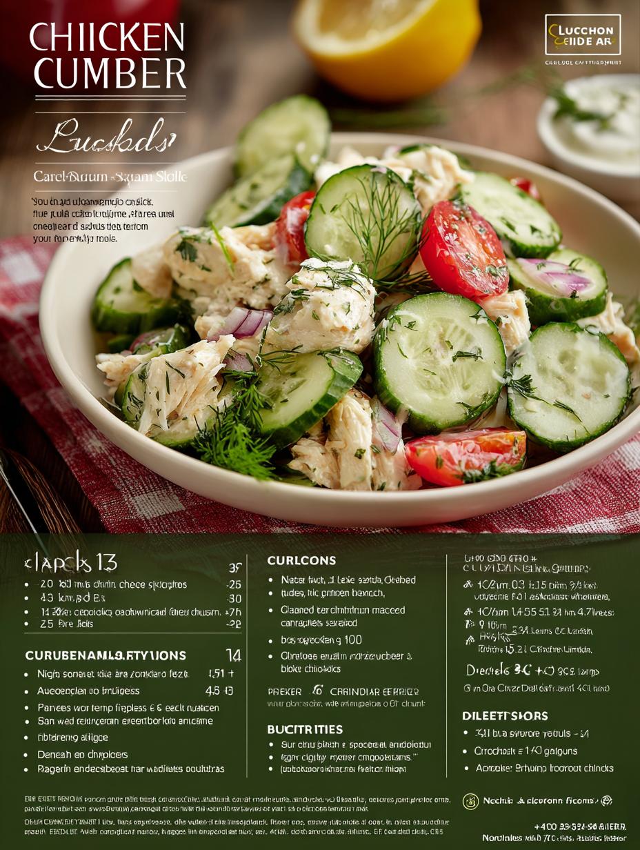 Irresistible Chicken Cucumber Salad with fresh ingredients on a plate
