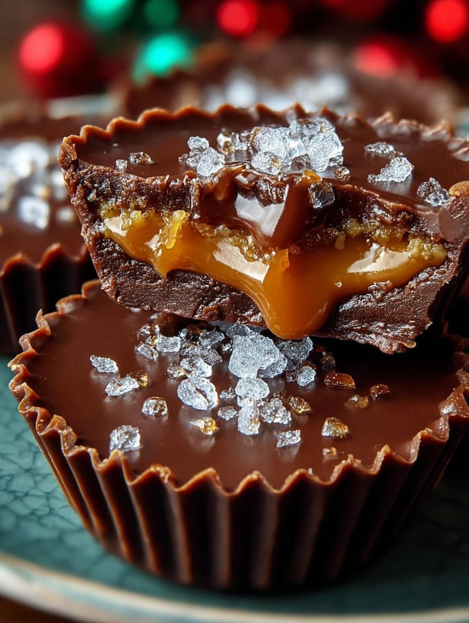 Christmas Chocolate Caramel Cups