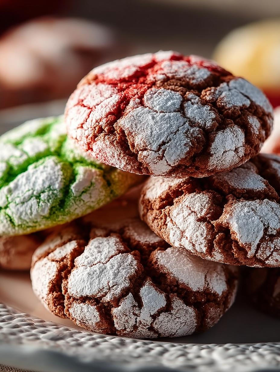 Christmas Crinkle Cookies