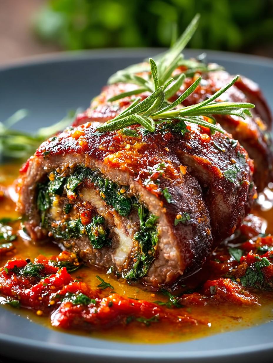 Herb Infused Beef Braciole