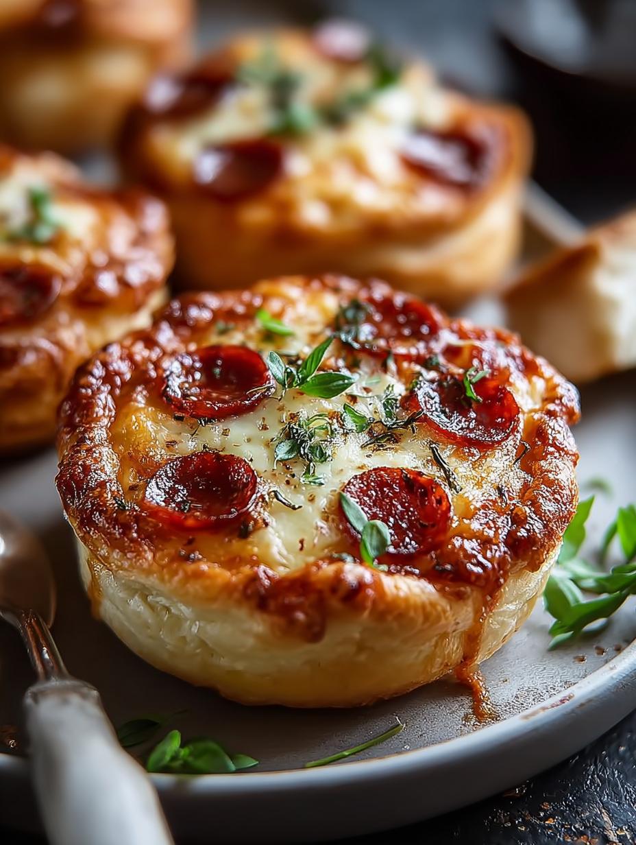 Delicious Mini Deep Dish Crescent with various toppings ready to serve
