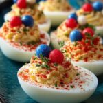 Patriotic Deviled Eggs
