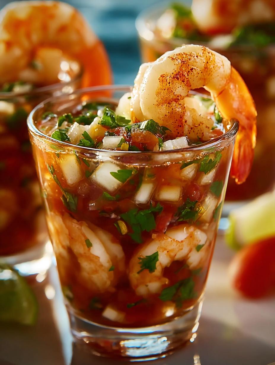Patriotic Shrimp Cocktail Shooters for Your Celebration - Patriotic Shrimp Cocktail Shooters - main visual representation