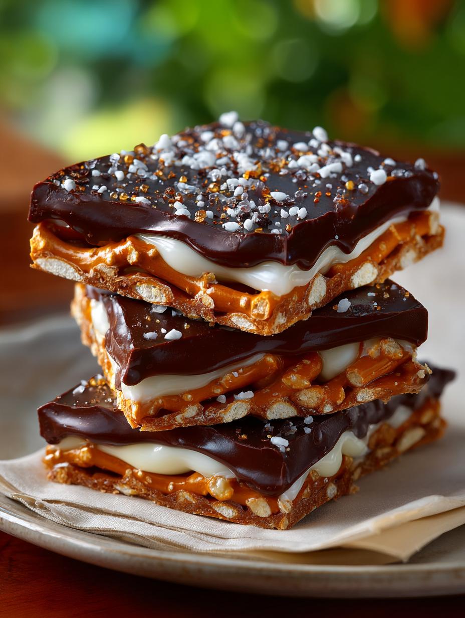Peppermint Chocolate Pretzel Crack