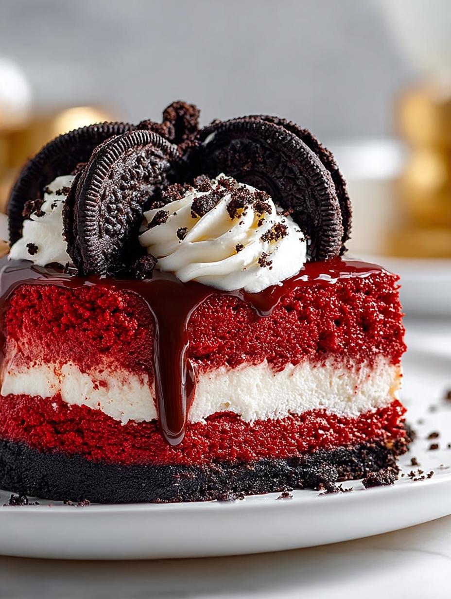 Red Velvet Oreo Cheesecake: 5 Irresistible Layers - Red Velvet Oreo Cheesecake - main visual representation