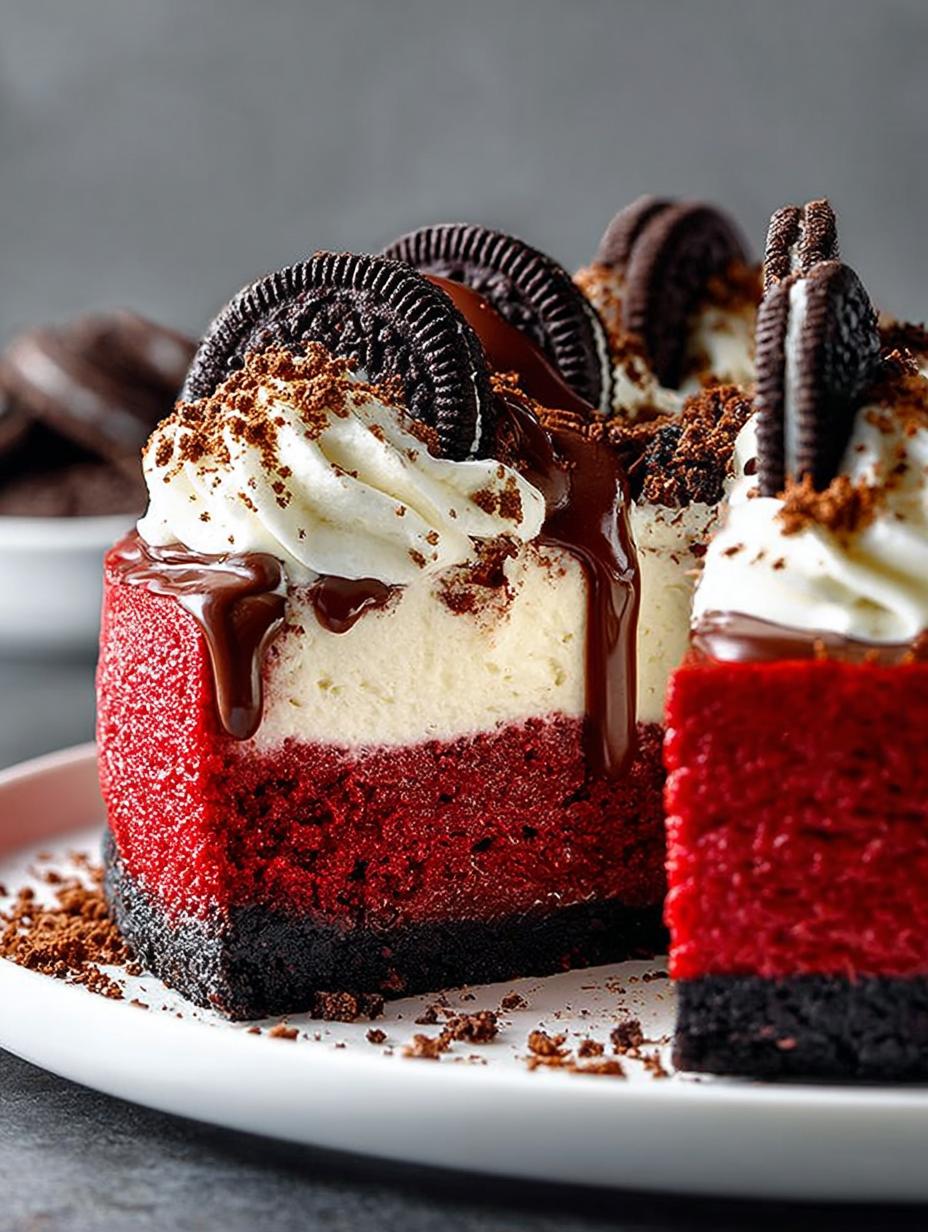 Red Velvet Oreo Cheesecake: 5 Irresistible Layers - Red Velvet Oreo Cheesecake - additional detail