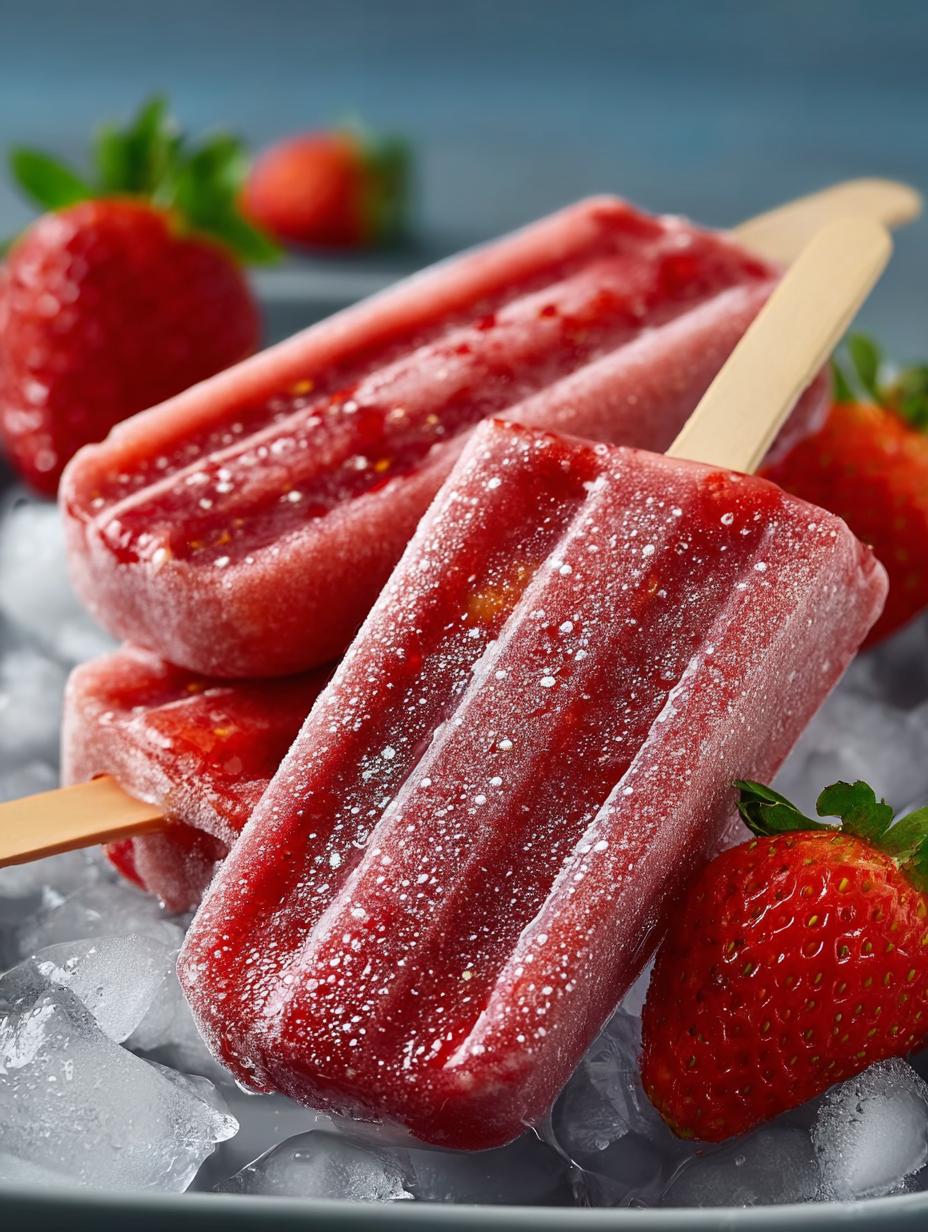 Strawberry Popsicles